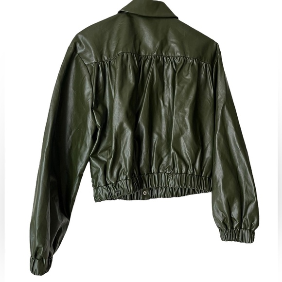 Revolve Majorelle Kai silver button closure Jacket in Olive‎ Green - Picture 3 of 12